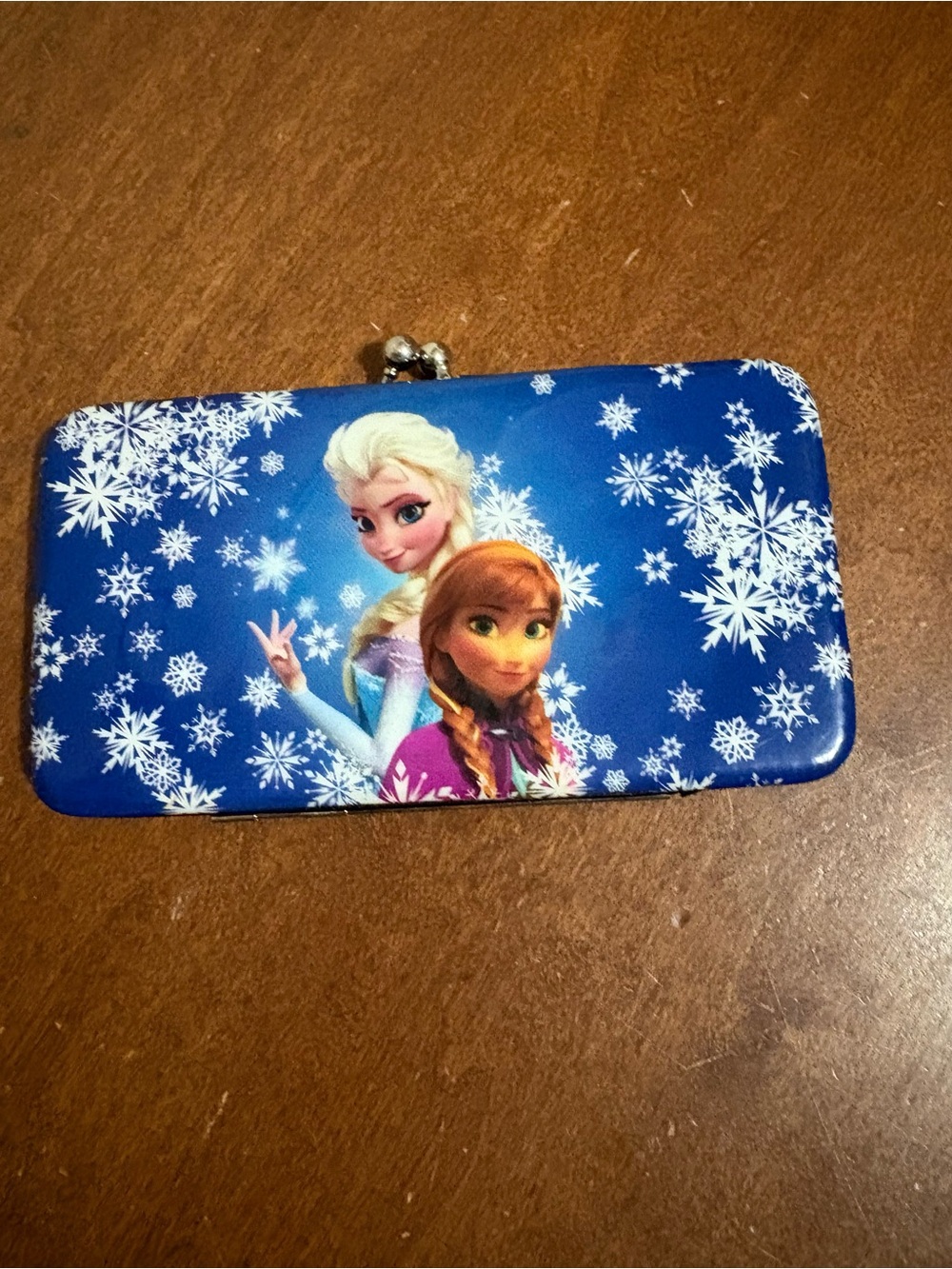 Disney Frozen Anna and Elsa Blue Snowflake Kids Wallet